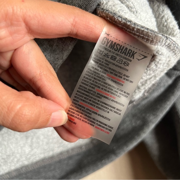 Gymshark Cropped Hoodie Gray NO SIZE TAG - Picture 4 of 7